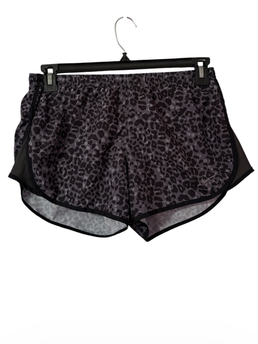 Nike Tempo Gray & Black Leopard Print Athletic Shorts